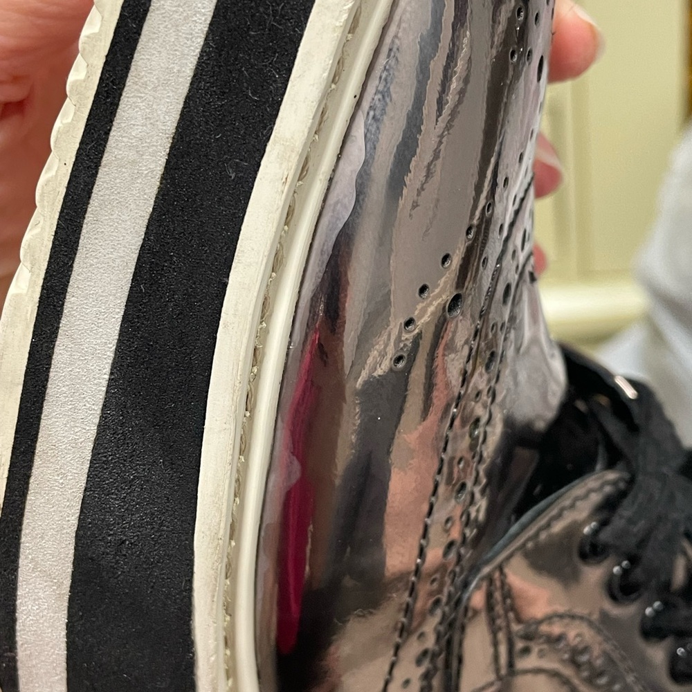 Prada Silver and Black Platform Shoes - Picture 9 of 11
